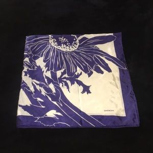 Pure Silk Vintage Givenchy Square Floral Scarf